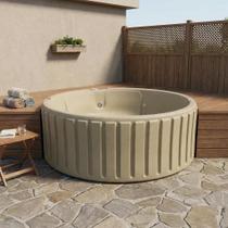 Eco Spa Premium: Banheira de Hidromassagem Portátil com Aquecimento e Jatos de Hidromassagem Ouro Fino Bege