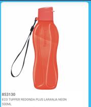Eco tupper redonda plus laranja neon 500 ml