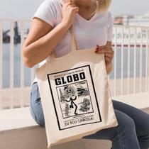 Ecobag Biscoito Globo 100% algodão aproximadamente 38cm de largura x 38cm de comprimento. Ecobag Biscoito Globo 100% algodão aproximadamente 38cm de largura x 38cm de comprimento.