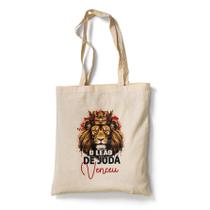 Ecobag Bolsa Sacola Tema Relisioso Leão de Judá Venceu Ecobag Bolsa Sacola Tema Relisioso Leão de Judá Venceu