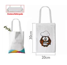 Ecobag Branca Personalizada Pequena Com Alça 20x30cm