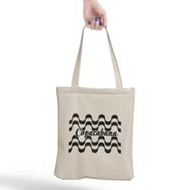 Ecobag Copacabana Rio de Janeiro Feminina grande Tecido Algodão Cru Ecológica 30x40 feira REC store