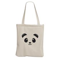 Ecobag Panda Bolsa de Praia Grande Sacola de Tecido Dobrável Ecológica Feminina 30x40 REC Store
