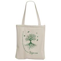 Ecobag Raízes e Asas Bolsa de Praia Feminina Grande Tecido Costura Reforçada de Algodão Cru Ecológica 30x40 REC store