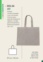 Ecobag Tipo Premium A3 Com Fole Linha Algodão