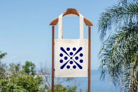Ecobag Tipo Premium Vertical Com Fole Linha Algodão Ladrilho Recife