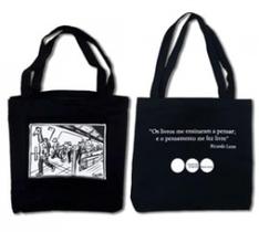 Ecobag vinil - martins fontes - animais no metrô - preta