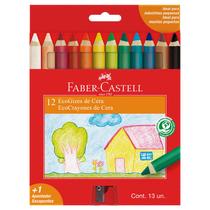 Ecogiz de cera 12 cores clássicas Faber-Castell