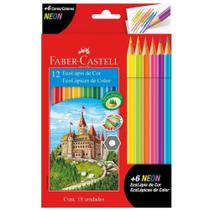 Ecolápis 12 Cores e 6 Neon 120112 6N-Faber Castell Ecolápis 12 Cores e 6 Neon 120112 6N-Faber Castell