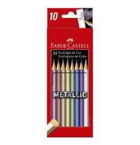 Ecolápis de Cor 10 Cores Metallic Faber Castell