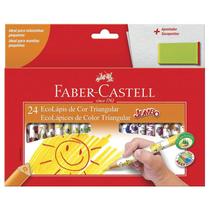 Ecolápis de cor 24 cores clássicas Jumbo + apontador Faber-Castell
