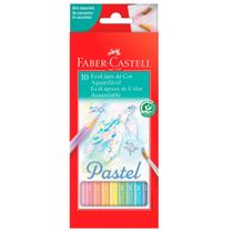 Ecolápis de Cor Aquarelável 10 Cores Pastel - Faber-Castell Ecolápis de Cor Aquarelável 10 Cores Pastel - Faber-Castell