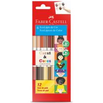 Ecolápis de Cor Caras & Cores 12 Tons de Pele - Faber Castell
