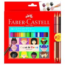 Ecolápis de Cor Caras e Cores 24 + 6 Faber-Castell 6 Tons de Pele
