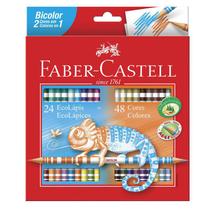 Ecolápis De Cor Faber Castell Bicolor 48 Cores