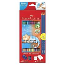 Ecolápis de Cor Faber Castell Bicolor Kit Escolar 24 Cores Ecolápis de Cor Faber Castell Bicolor Kit Escolar 24 Cores