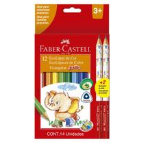 Ecolápis De Cor Faber Castell Jumbo Longo 12 Cores