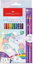 EcoLápis de Cor Faber-Castell Unicórnio, 12 Cores + 2 Lápis Misturinha EcoLápis de Cor Faber-Castell Unicórnio, 12 Cores + 2 Lápis Misturinha