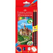 Ecolápis de Cor Kit Escolar 12 Cores Faber Castell