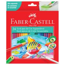 EcoLápis de Cor Sextavado Aquarelável Estojo com 24 cores - Faber Castell