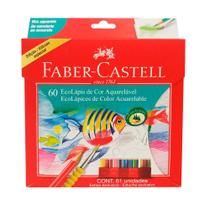EcoLápis de Cor Sextavado Aquarelável Estojo com 60 cores - Faber Castell