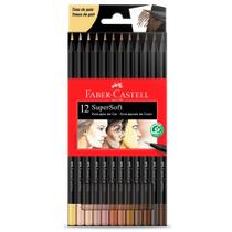 Ecolápis de Cor Supersoft 12 Cores Tons de Pele - Faber Castell Ecolápis de Cor Supersoft 12 Cores Tons de Pele - Faber Castell