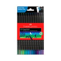Ecolápis de cor Supersoft - 15 cores frias - Faber Castell