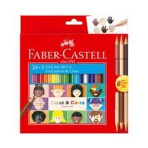 EcoLápis Faber Castell Caras & Cores 24 + 6 Tons Pele
