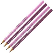 Ecolápis Grafite Faber-Castell Grip Rosa e Roxo