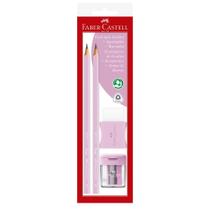 Ecolápis Grafite Faber Castell Rosa Kit Pastel - 2 Un
