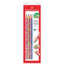 Ecolápis Grafite Glitz Neon com 4 Unidades - Faber-Castell Ecolápis Grafite Glitz Neon com 4 Unidades - Faber-Castell