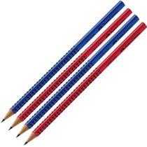 EcoLápis Grafite Grip Faber-Castell 4 unidades azul vermelho