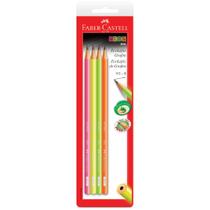 Ecolápis Grafite Neon com 4 Unidades - Faber-Castell Ecolápis Grafite Neon com 4 Unidades - Faber-Castell