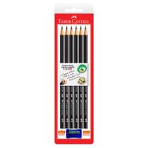 Ecolápis Grafite Redondo Nº 2 Max com 6 Unidades + Apontador Azul - Faber-Castell
