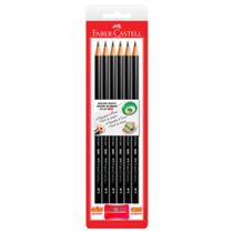 Ecolápis Grafite Redondo Nº 2 Max com 6 Unidades + Apontador Rosa - Faber-Castell