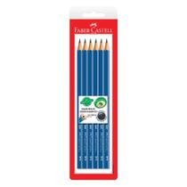 Ecolápis Grafite Sextavado Nº 2 Max Azul com 6 Unidades - Faber-Castell