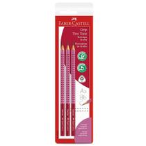 Ecolápis Grafite Two Tone Rosa com 3 unidades - Faber-Castell