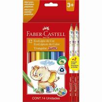Ecolapis Jumbo Triangular 12 Cores + 2 Fsc Faber Castell - Faber-Castell Ecolapis Jumbo Triangular 12 Cores + 2 Fsc Faber Castell - Faber-Castell