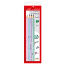 EcoLápis Triangular Grafite Pastel 4 Cores - Faber-Castell