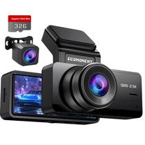 Ecomoment Dash Cam 2.5K+1080P Dianteira e Traseira, 3.16" IPS