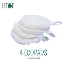 Ecopads Atoalhados Reutilizáveis e Sustentáveis kit 4 unidades - Liebe Produtos Sustentáveis