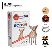 Ection Anti Pulga e Carrapatos 2 Comprimidos - Caes 0 á 2,5kg