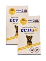 ECTION Anti Pulgas, Carrapatos e Piolhos 2,5kg a 5kg para Cães e Gatos Caixa com 4 Comprimidos Mastigáveis