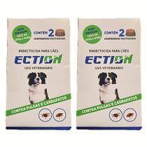 Ection Anti Pulgas, Carrapatos e Sarna - 4 Comprimidos Mastigáveis para Cães de 20-40kg
