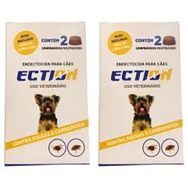 Ection Anti Pulgas, Carrapatos e Sarna - 4 Comprimidos Mastigáveis para Cães de 2,5-5kg
