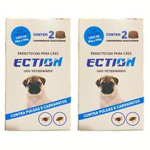 Ection Anti Pulgas, Carrapatos e Sarna - 4 Comprimidos Mastigáveis para Cães de 5-10kg