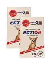 ECTION Proteção Anti Pulgas e Carrapatos para Cães de 0kg a 2,5kg Total 4 Mastigáveis