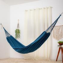ede de Dormir Jeans Life Basic Azul Petróleo 3,90x1,40m 100 Algodão, Compacta e Confortável