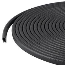 Edge Trim Guard Sanbege Rubber de 10 m com clipes de metal (preto)