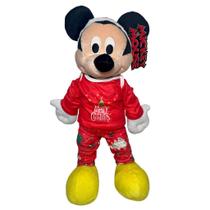 Edição Especial Natal - Boneco Pelúcia G Personagem Mickey Mouse Noel - Decoração Natalina - Disney - Ruz